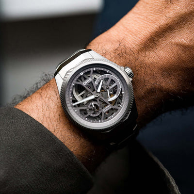 Oris Big Crown ProPilot X nahkarannekkeella