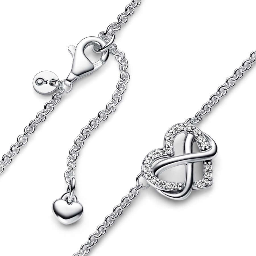 Pandora Sparkling Infinity Heart Collier 