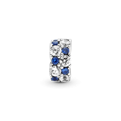 Pandora Clear & Blue Sparkling Clip hela 799171C01