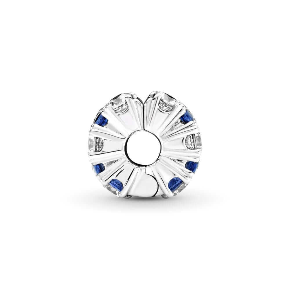 Pandora Clear & Blue Sparkling Clip hela 799171C01