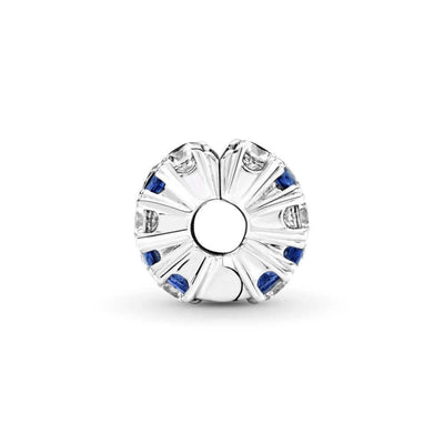Pandora Clear & Blue Sparkling Clip hela 799171C01