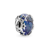 Pandora Galaxy Blue & Star Murano Charm Hela 790015C00