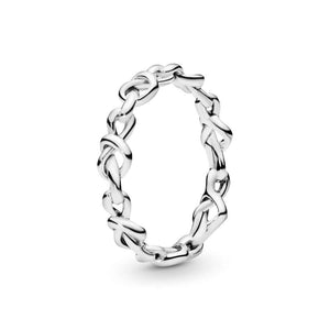 Pandora Knotted Hearts sormus 198018