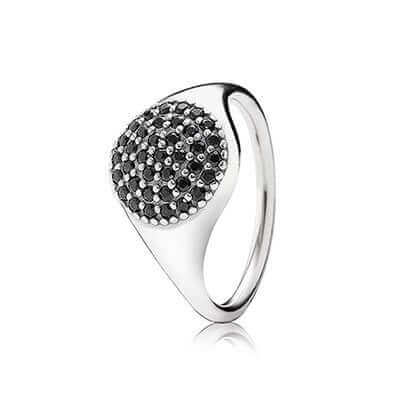 Pandora Large Black Pave sormus 190888NCK 