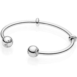 Pandora Moments Silver Open Bangle rannekoru 596477