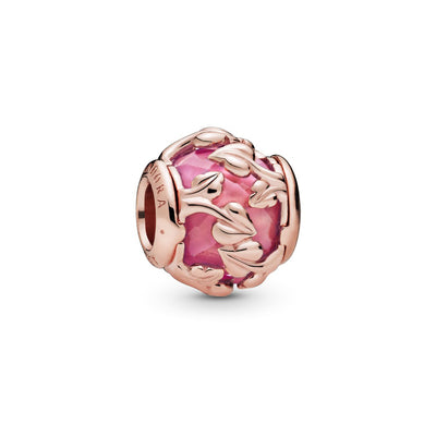 Pandora Rose Pink Decorative Leaves hela
