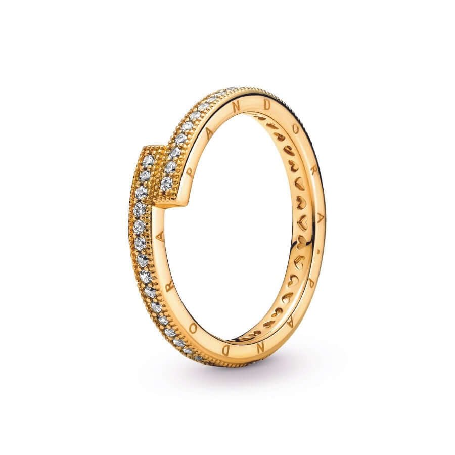 Pandora Sparkling Overlapping Sormus 169491C01 | Salkari Oy