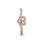 Pandora Sparkling Wishbone Heart Sormus 