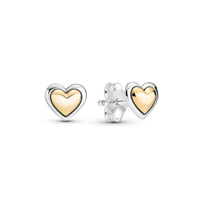 Pandora Domed Golden Heart Korvakorut 299389C00