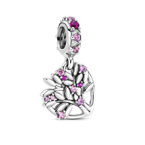 Pandora Pink Heart Family Tree charm hela 799153C01
