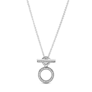 Pandora Double Hoop T-Bar kaulakoru 399039C01