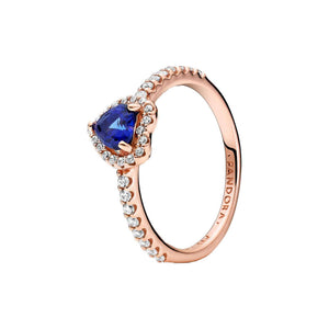 Pandora Sparkling Blue Elevated Heart Sormus 188421C01
