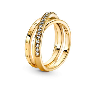 Pandora Crossover Pavé Triple Band Sormus 169057C01