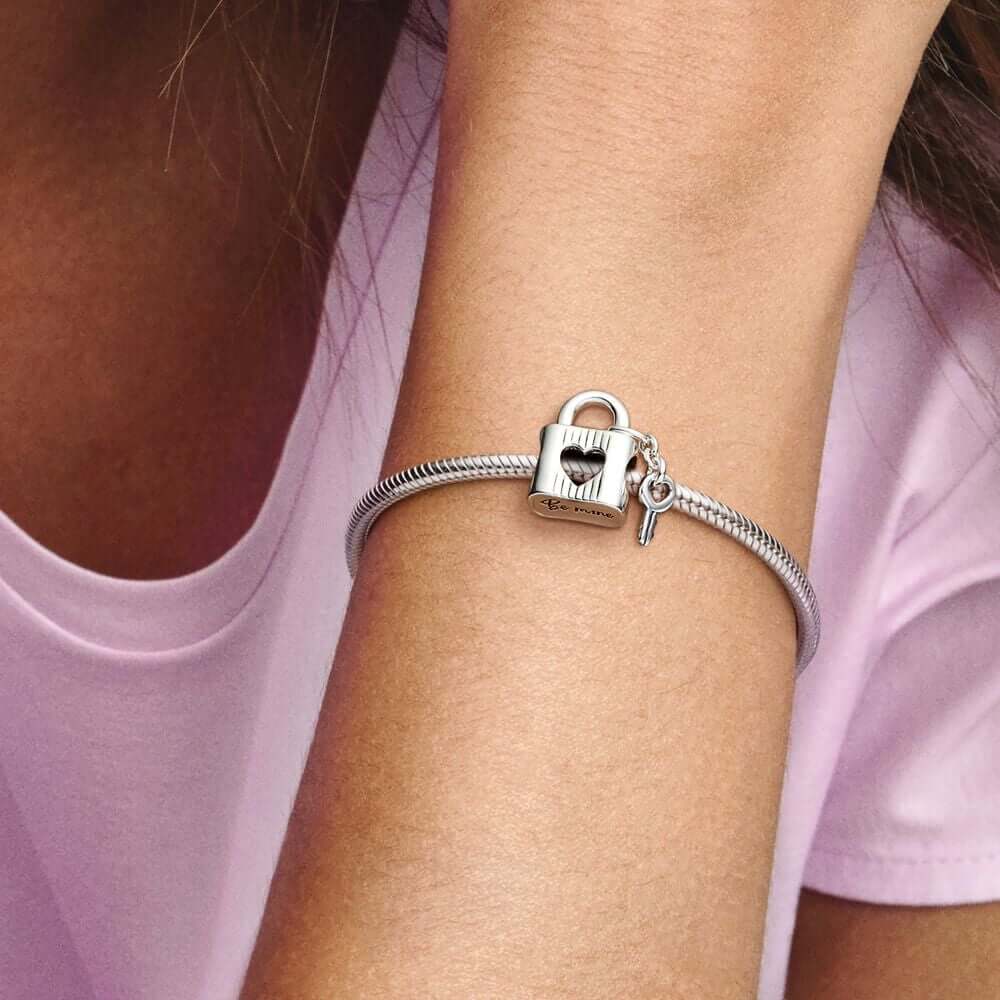 Pandora Padlock Heart Key Charm Hela 790095C01