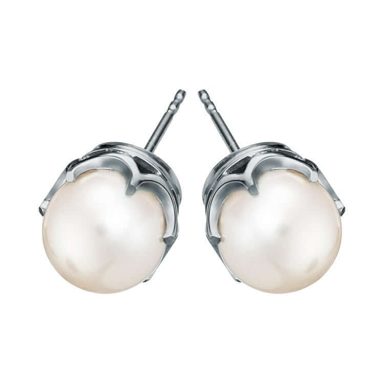 Pirami valkokultaiset helmikorvakorut 01030104