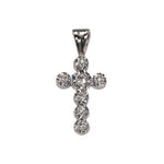 Posh Diamonds valkokultainen timanttiristi RT43