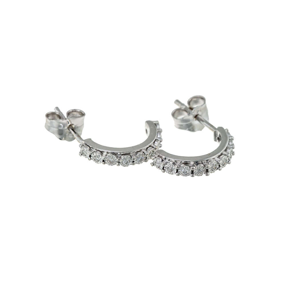 Posh Diamonds valkokultaiset timanttikorvakorut KT68