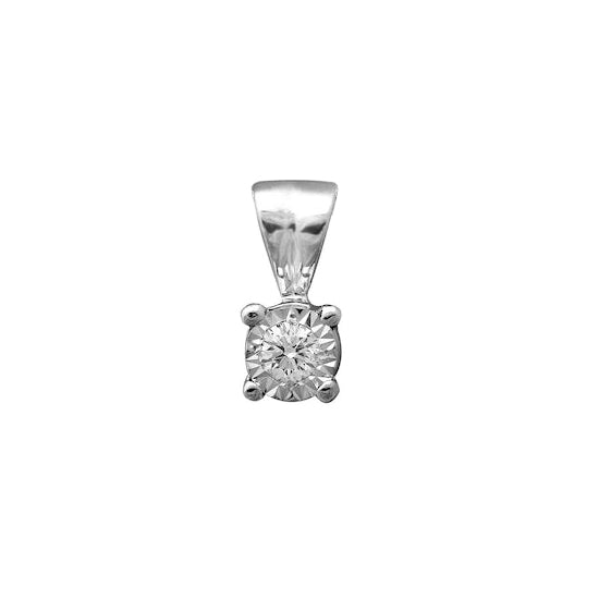 Posh Diamonds valkokultainen timanttiriipus RT18