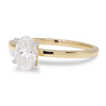 Beat Of Love Aurora timanttisormus R-1231-075LD, ovaalihiontainen 0,75ct laboratoriotimantti, kultasormus