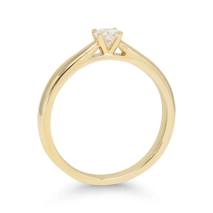 Beat Of Love Leda timanttisormus R-8938LD, kaunis ja elegantti solitaire timanttisormus, jossa laboratoriotimantti.