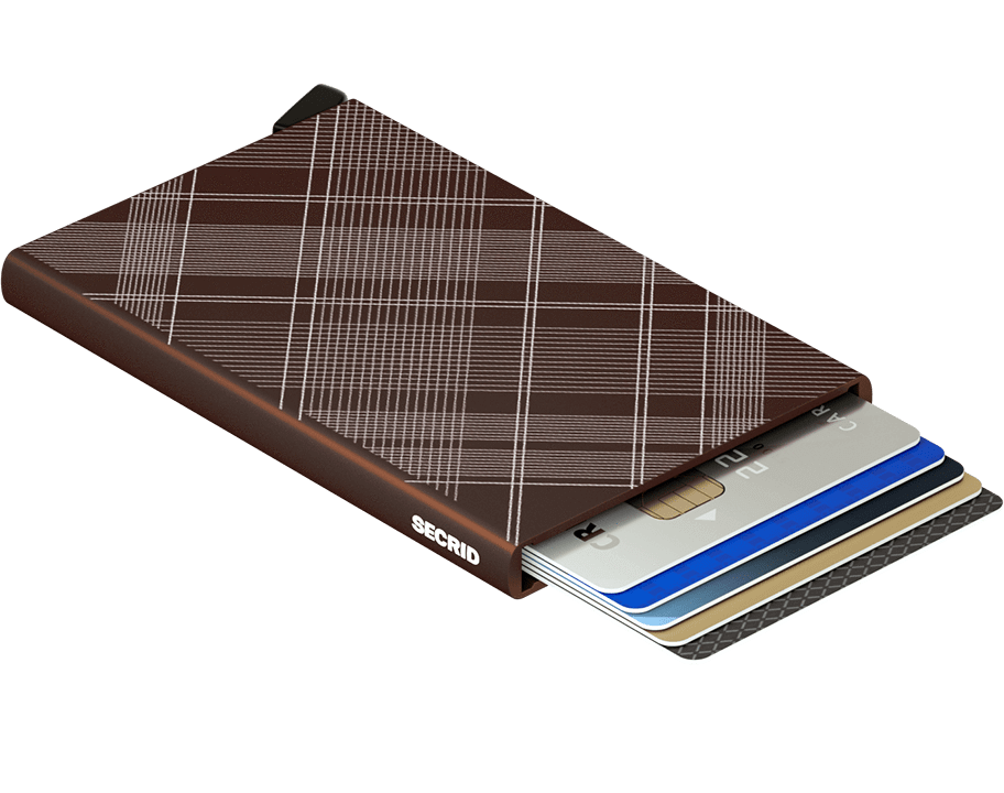 Secrid Cardprotector Laser Tartan Brown korttikotelo