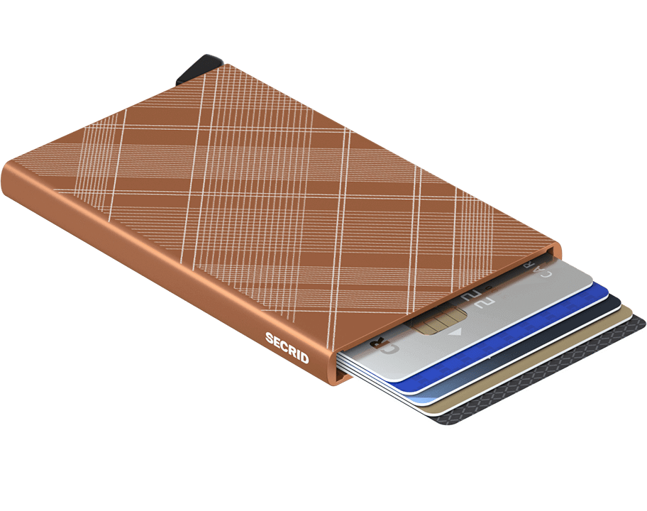 Secrid Cardprotector Laser Tartan Rust korttikotelo