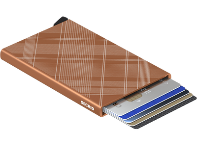 Secrid Cardprotector Laser Tartan Rust korttikotelo