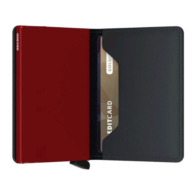 Secrid Miniwallet Matte Black & Red lompakko