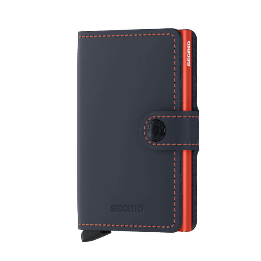Secrid Miniwallet Matte Night Blue Orange Lompakko