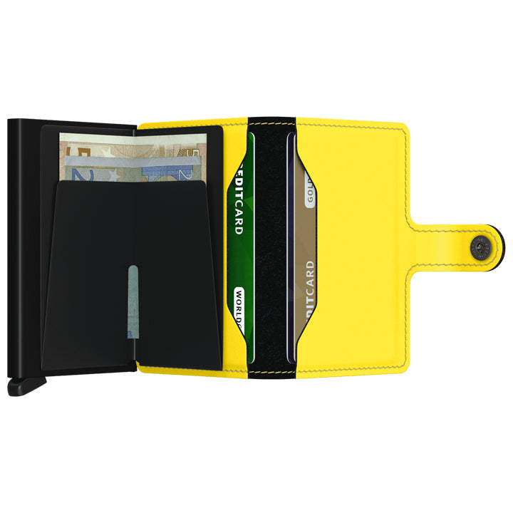 Secrid Miniwallet Matte Black & Yellow lompakko