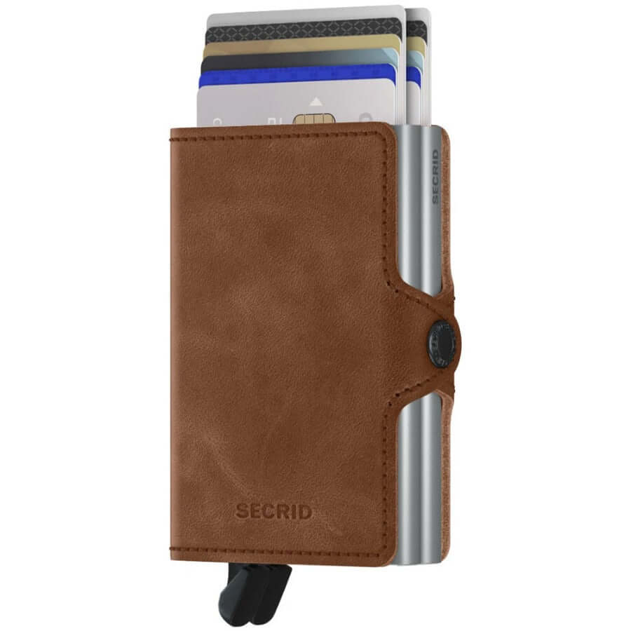 Secrid Twinwallet Vintage Cognac Silver lompakko