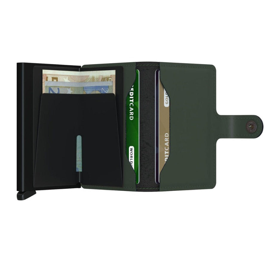 Secrid Miniwallet Matte Green Black lompakko