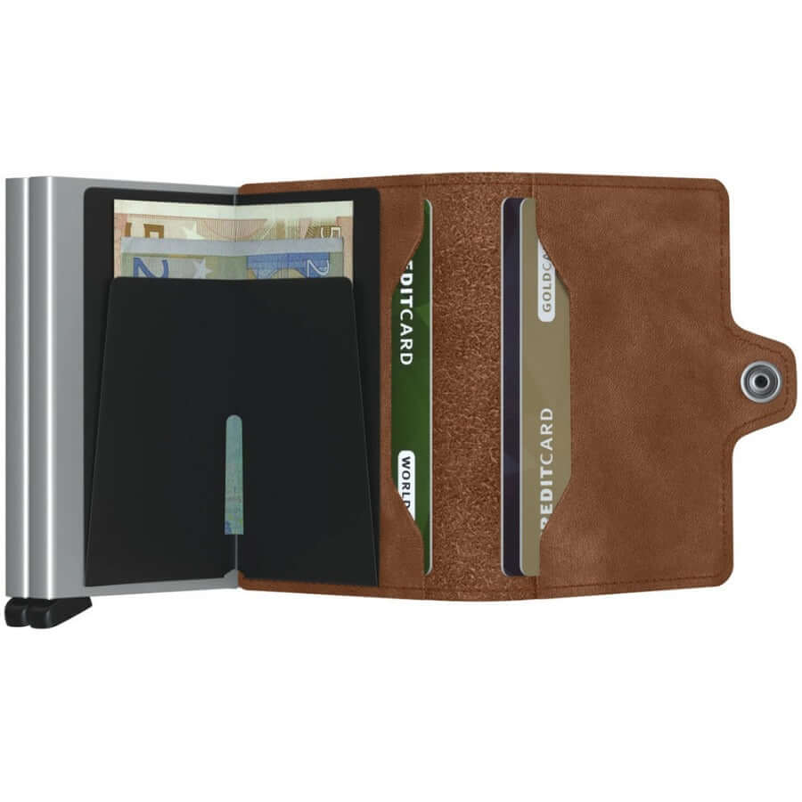 Secrid Twinwallet Vintage Cognac Silver lompakko