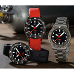 Sinn U50 Diving Watch 1050.030 mallisto, kolme eri tyyliä, musta kellotaulu, sukelluskellot, kestävä muotoilu.