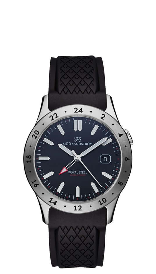Sjöö Sandström Royal Steel Worldtimer 36mm 020432