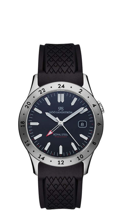 Sjöö Sandström Royal Steel Worldtimer 36mm 020432