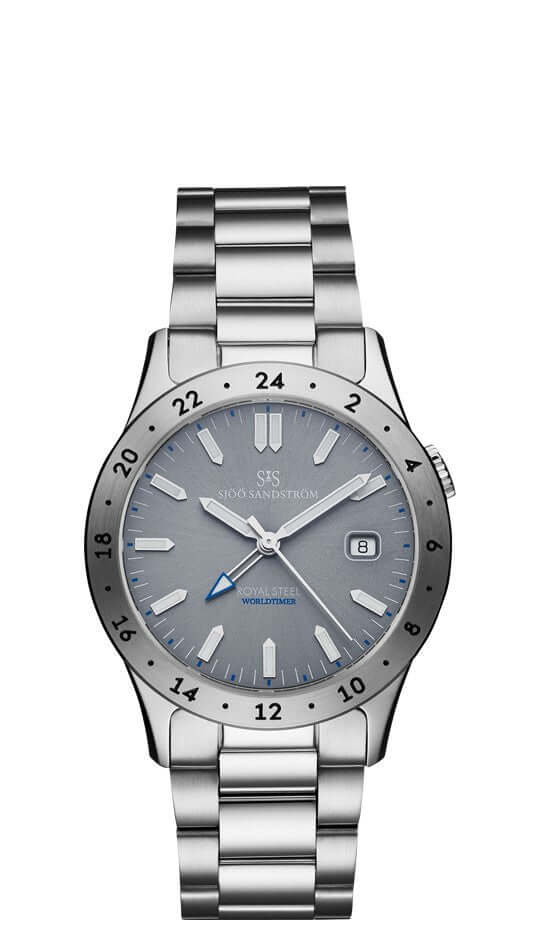 Sjöö Sandström Royal Steel Worldtimer 36mm 020500