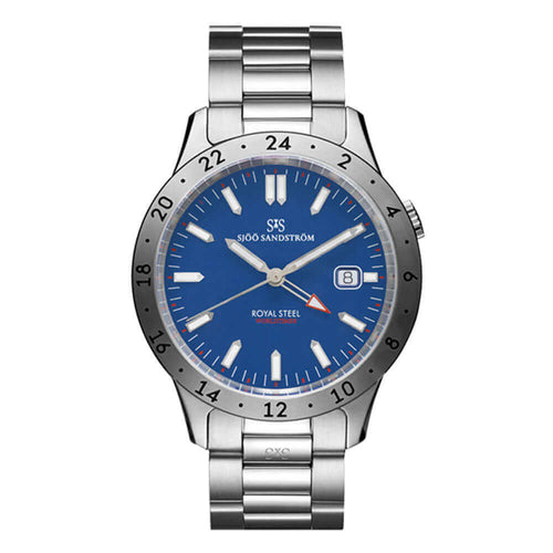 Sjöö Sandström Royal Steel Worldtimer 41 mm 020807
