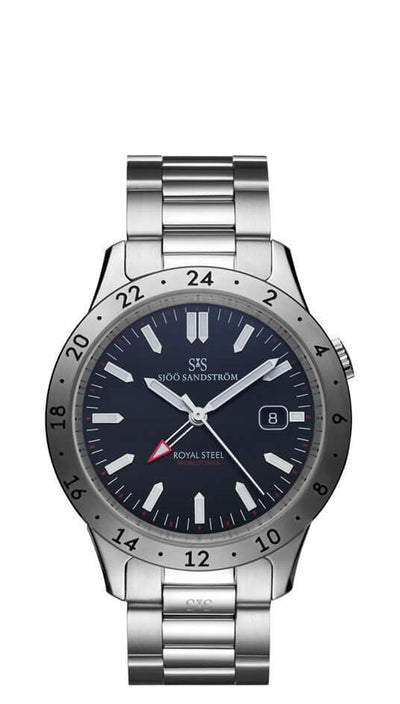Sjöö Sandström Royal Steel Worldtimer 41mm 0199779
