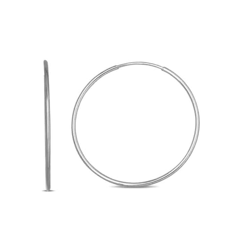 Suuret hopeiset korvarenkaat 50mm 5020