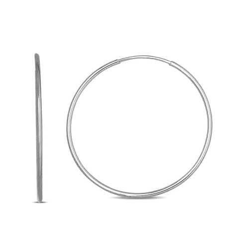 Suuret hopeiset korvarenkaat 7020