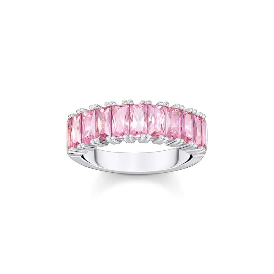 thomas Sabo Pink stones pavé sormus TR2366-051-9