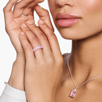 thomas Sabo Pink stones pavé sormus TR2366-051-9