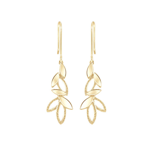 Tammi Jewellery Kultaiset Sademetsä Korvakorut Koukulla G8281