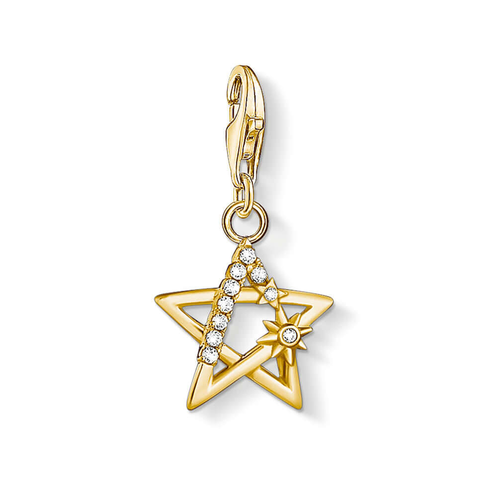 Thomas Sabo Charm Club Star Stones Gold 1851-414-14