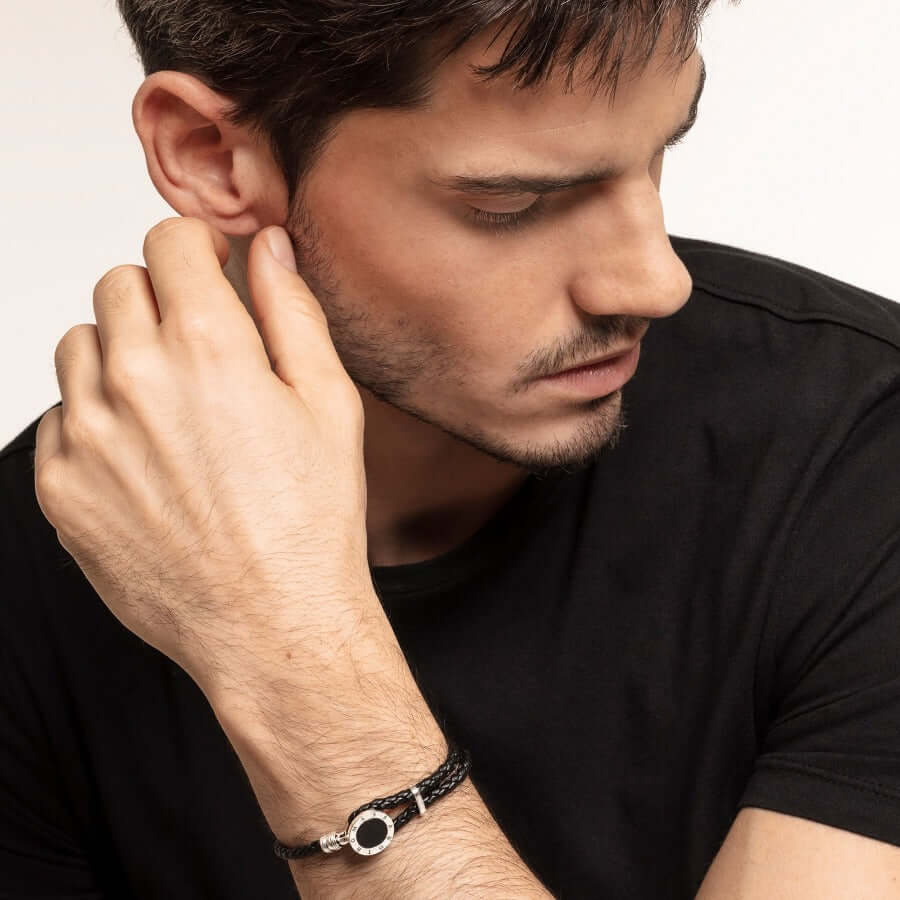 Thomas Sabo Disc Black Nahkainen Rannekoru A1864-982-11