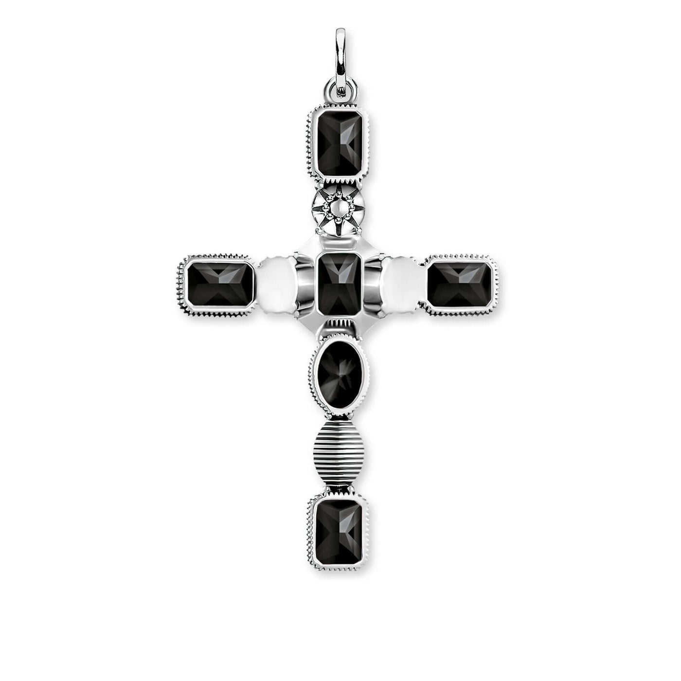 Thomas Sabo Cross Black Stones riipus PE859-641-11