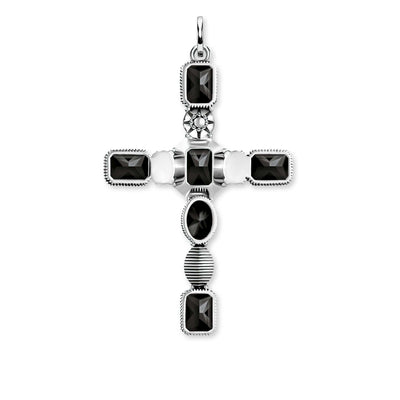 Thomas Sabo Cross Black Stones riipus PE859-641-11