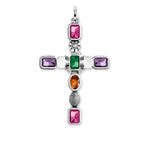 Thomas Sabo Cross Colourful Stones riipus PE859-294-7