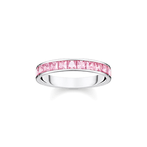 Thomas Sabo Pink stones pavé sormus TR2358-051-9